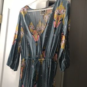 Multi colored floral print jumpsuit!
